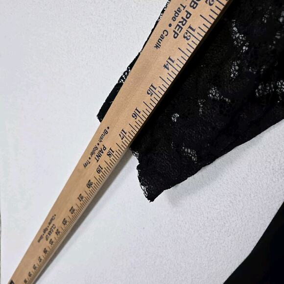 Karen Kane Swing Midi Dress 2X Black Knit Lace Yoke Long Sleeve Whimsigoth Boho - Picture 13 of 15